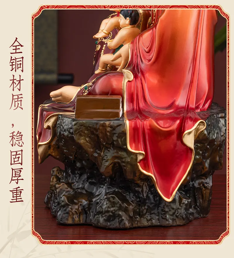 Family Altar Child Giving Guanyin Bodhisattva Statue