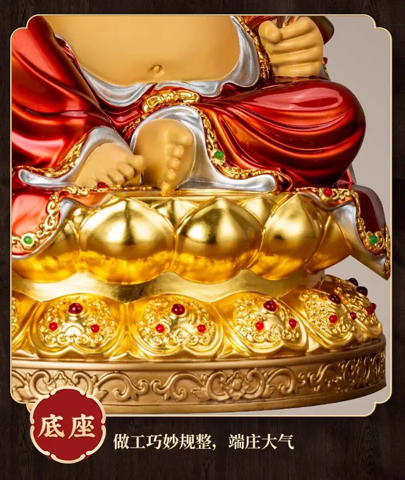 Temple Shrine Treasure Bag Bronze Maitreya Pusa
