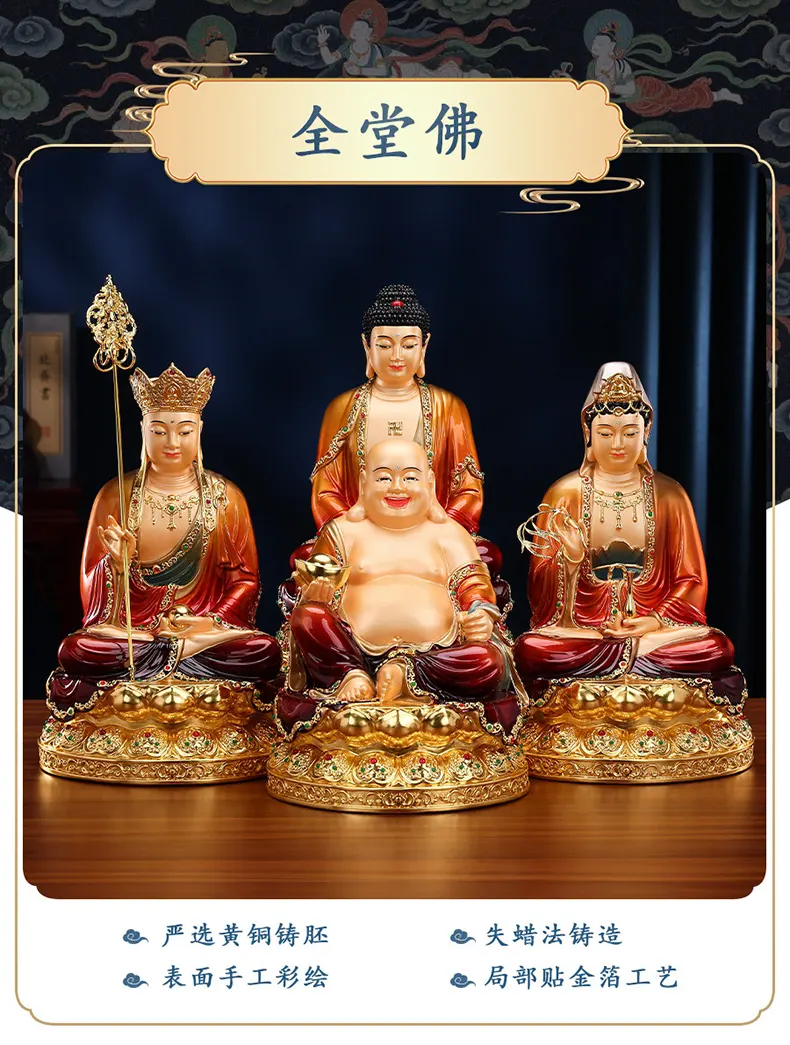 Saha Triad Shakyamuni Buddha Statue