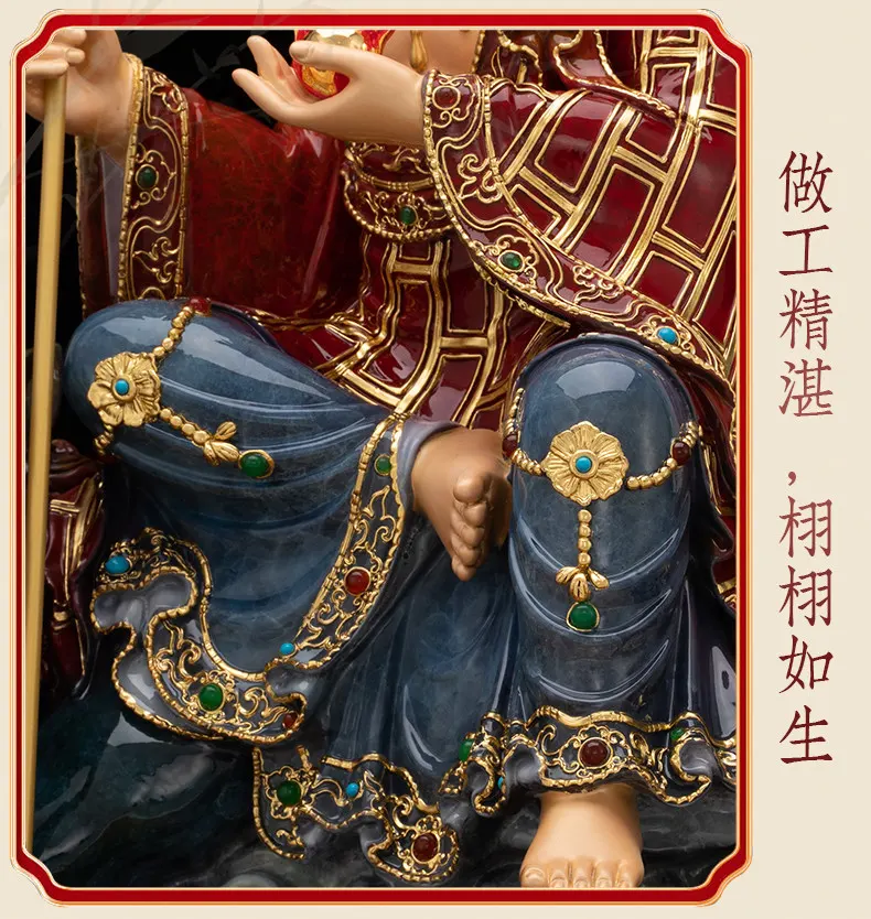 Premium Brass Diting Mythical Beast Ksitigarbha Statue