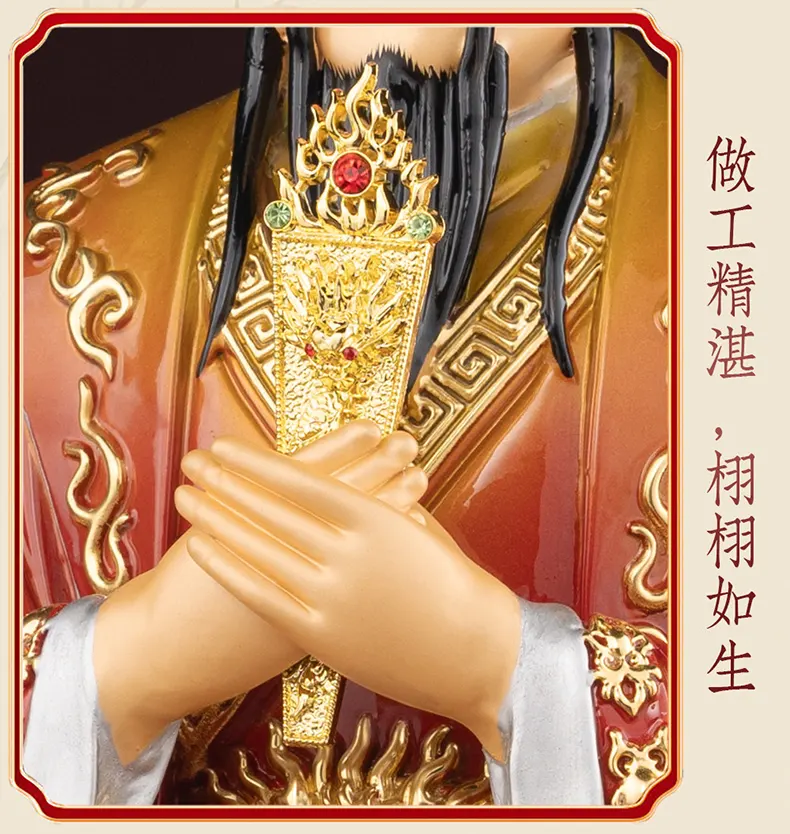 Coastal-Grade Bronze City God Statue