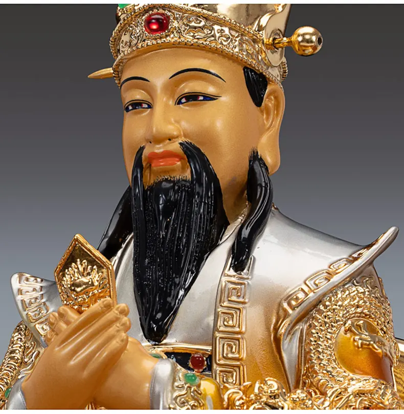 Gilt Filigree Chenghuang Shen Sculpture