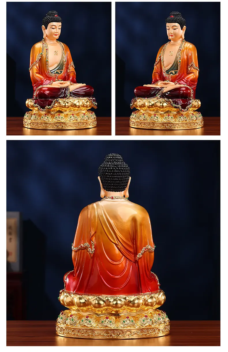 Saha Triad Shakyamuni Buddha Statue