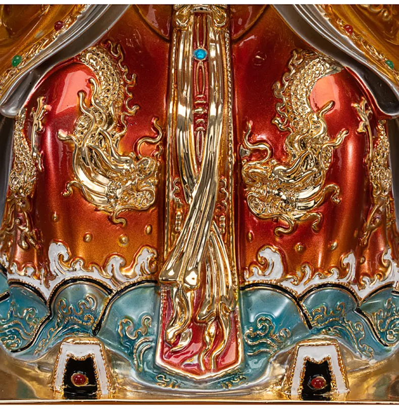 Gilt Filigree Chenghuang Shen Sculpture