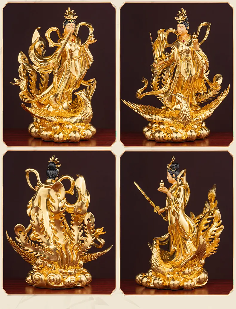 Sacred Altar Phoenix Sword Gourd Jiutian Xuannv Statue