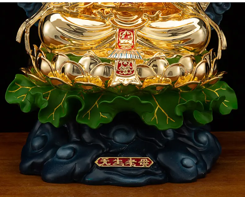 Gilded Jeweled Brass Wusheng Wuji Laomu Statue