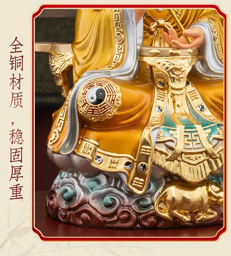 Bronze San Qing Dao Zu Statues Set