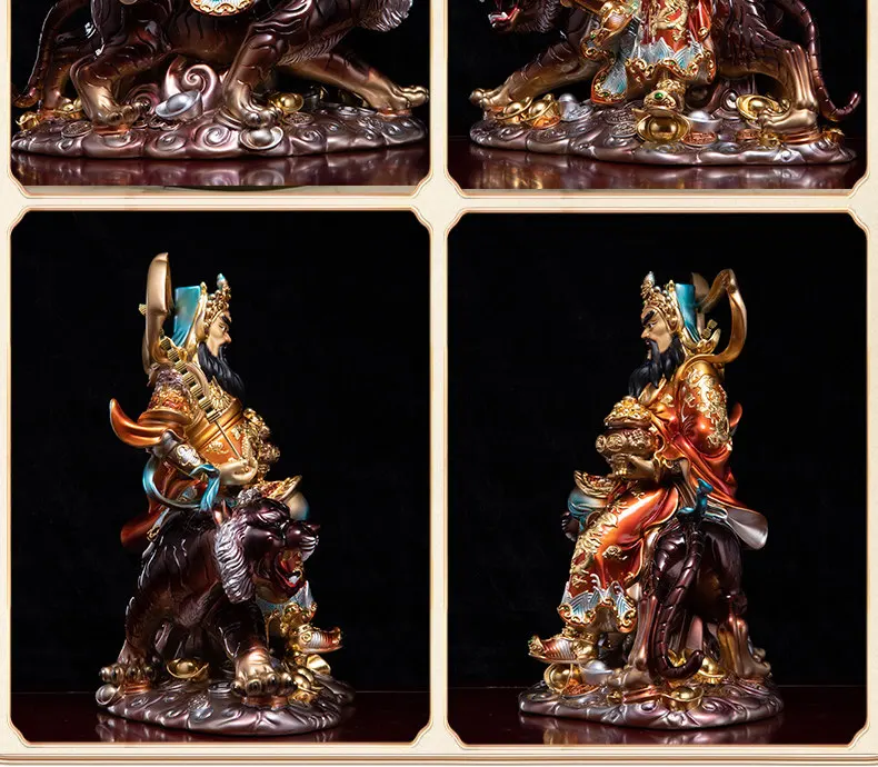 Tiger Riding Brass Martial Wealth Deity Zhao Gongming