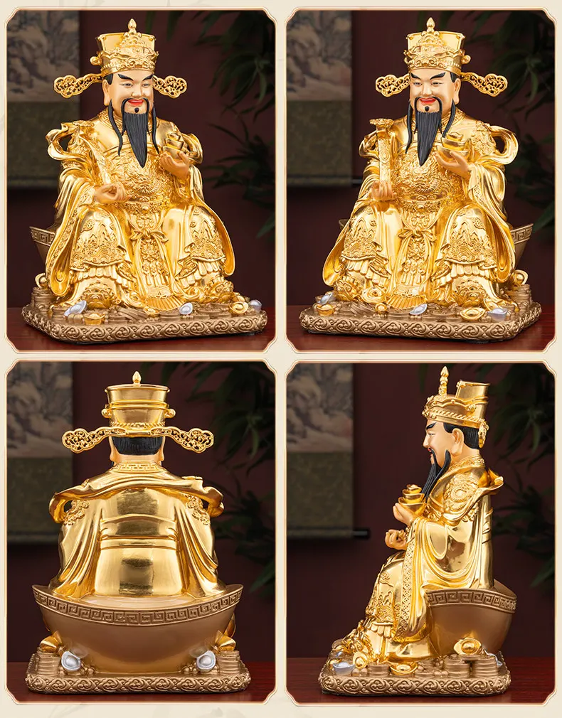 Ruyi Ingot Sitting Bi Gan Brass God of Wealth