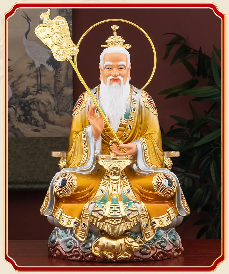 Bronze San Qing Dao Zu Statues Set