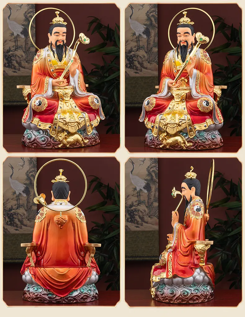 Bronze San Qing Dao Zu Statues Set