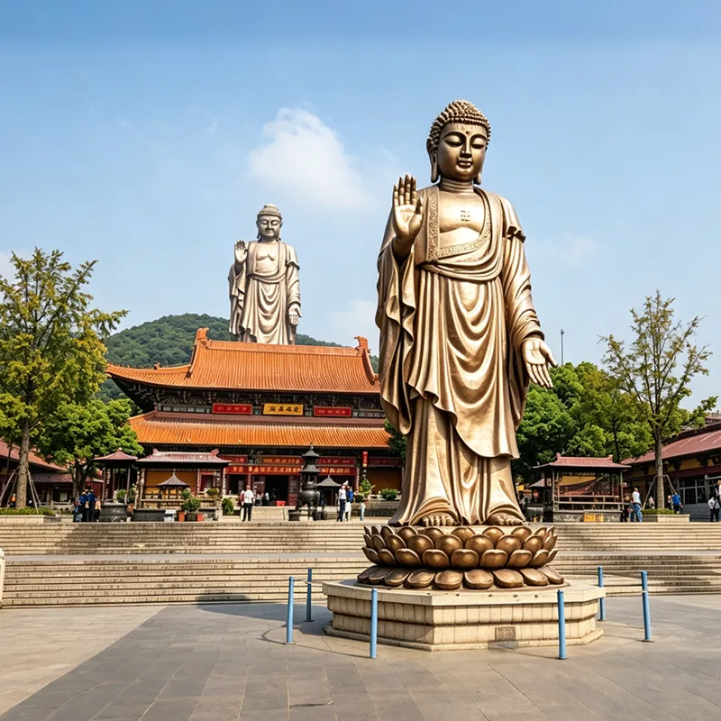 Large Pure Copper Maitreya Buddha Statue