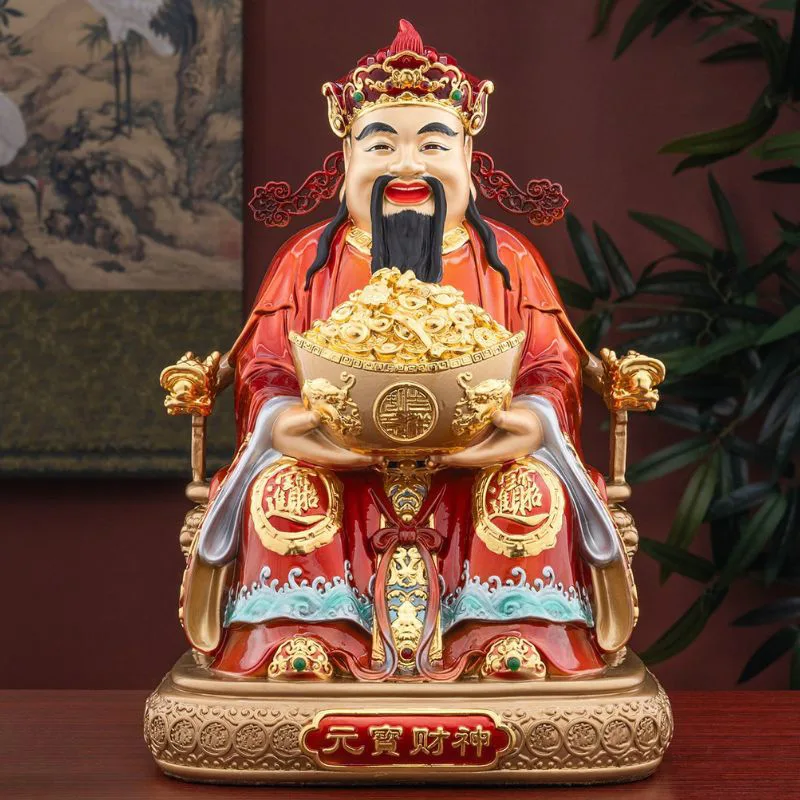 Premium Brass Ingot Sitting Throne God of Wealth