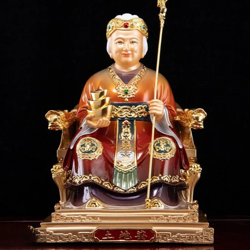 Refined Brass Imperial Cane Fude Niangniang Statue