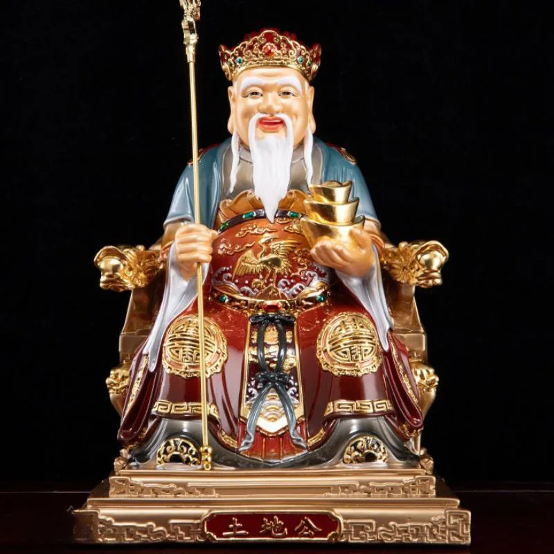 Refined Brass Imperial Staff Fude Zhengshen Statue