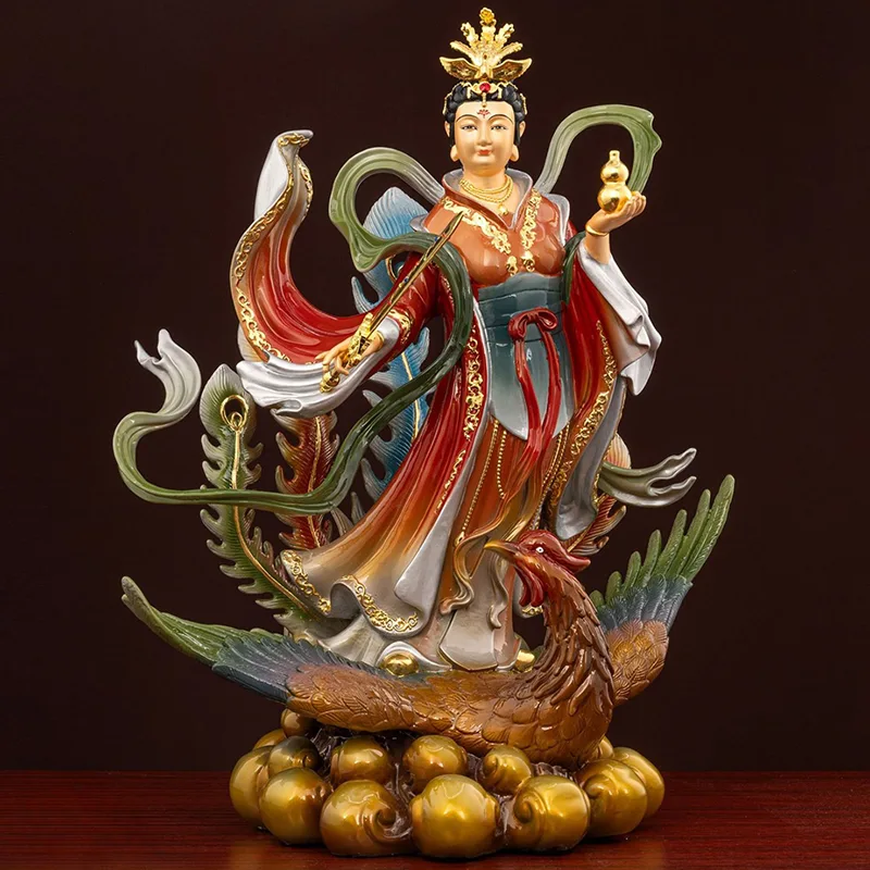 Sacred Altar Phoenix Sword Gourd Jiutian Xuannv Statue