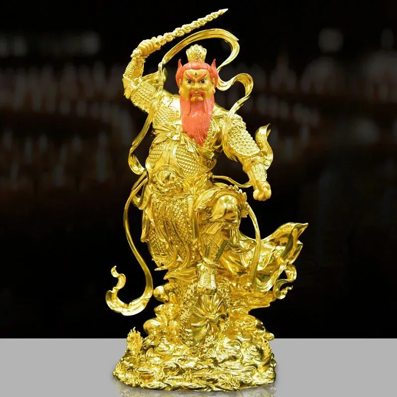 Brass Wang Lingguan Statue