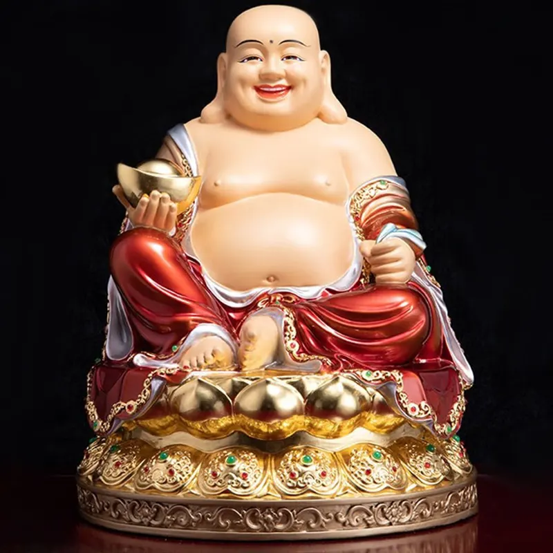 Temple Shrine Treasure Bag Bronze Maitreya Pusa